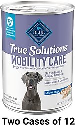 Blue Buffalo True Solutions Mobility Care Adult Chicken Wet Dog Food, 12.5-oz can, bundle of 24 