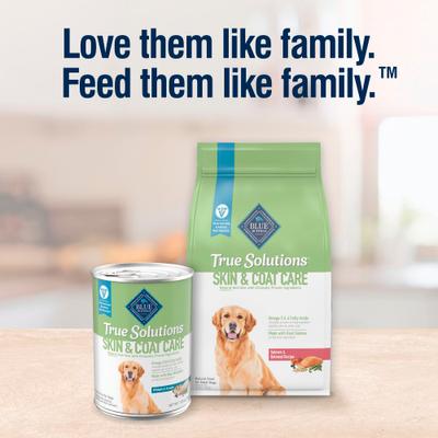 Show full view: Blue Buffalo True Solutions Skin & Coat Care Adult Whitefish Wet Dog Food, 12.5-oz can, 12 count slide 9 of 12