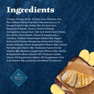 Show full view: Blue Buffalo Wilderness Adult 7+ Chicken Recipe High-Protein Grain-Free Pate Wet Cat Food, 3-oz can, 24 count slide 6 of 12