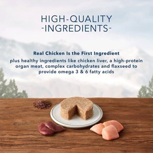 Blue Buffalo Wilderness Adult 7+ Chicken Recipe High-Protein Grain-Free Pate Wet Cat Food, 5.5-oz can, case of 24
