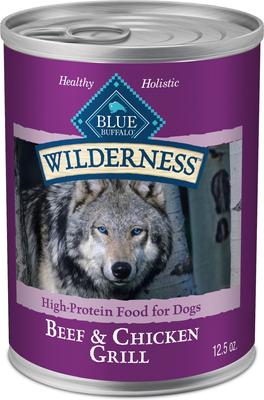 Show full view: Blue Buffalo Wilderness Adult Chicken Dry Food + Beef & Chicken Grill Canned Dog Food slide 6 of 9