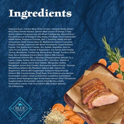 Show full view: Blue Buffalo Wilderness Adult High Protein Natural Duck & Wholesome Grains Dry Dog Food, 13-lb bag slide 6 of 12