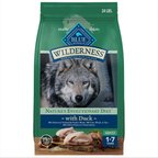 Blue Buffalo Wilderness Adult High Protein Natural Duck & Wholesome Grains Dry Dog Food, 24-lb bag