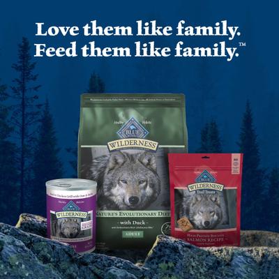 Show full view: Blue Buffalo Wilderness Adult High Protein Natural Duck & Wholesome Grains Dry Dog Food, 4.5-lb bag slide 9 of 12