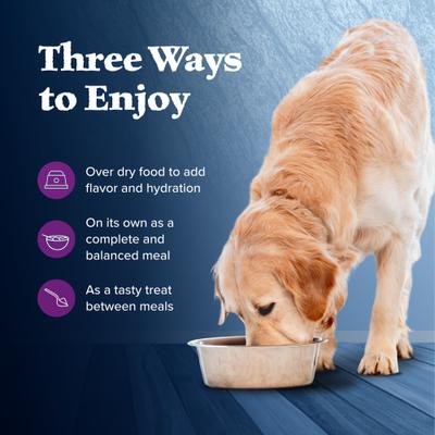 Show full view: Blue Buffalo Wilderness Adult Wholesome Grains, Beef & Chicken Grill Wet Dog Food, 12.5-oz can, 12 count slide 8 of 11