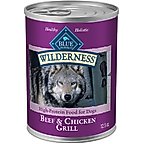 Blue Buffalo Wilderness Beef & Chicken Grill Grain-Free Canned Dog Food, 12.5-oz, case of 12