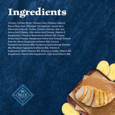 Show full view: Blue Buffalo Wilderness Chicken High-Protein Grain-Free Pate Adult Wet Cat Food, 3-oz, case of 24 slide 6 of 12