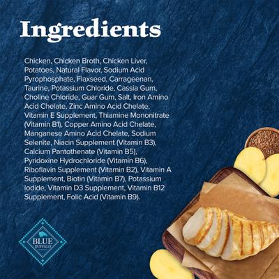 Show full view: Blue Buffalo Wilderness Chicken High-Protein Grain-Free Pate Adult Wet Cat Food, 5.5-oz, case of 24 slide 6 of 12