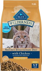 Blue Buffalo Wilderness Chicken High-Protein Weight Control Grain-Free Adult Dry Cat Food, 11-lb bag