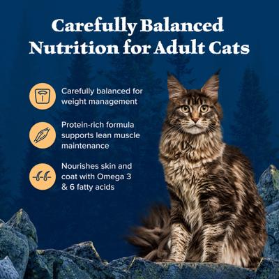 Show full view: Blue Buffalo Wilderness Chicken High-Protein Weight Control Grain-Free Adult Dry Cat Food, 11-lb bag slide 5 of 12