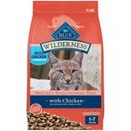 Blue Buffalo Wilderness Chicken High-Protein Weight & Hairball Control Grain-Free Adult Dry Cat Food, 11-lb bag