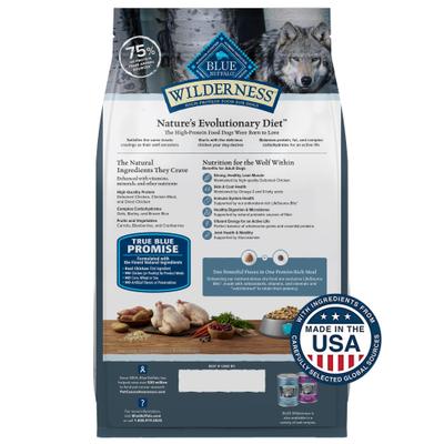 Show full view: Blue Buffalo Wilderness Chicken Recipe High-Protein Adult Dry Dog Food, 28-lb bag slide 3 of 12