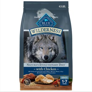 Blue Buffalo Wilderness Chicken Recipe High-Protein Adult Dry Dog Food, 4.5-lb bag