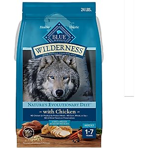 Blue Buffalo Wilderness Chicken Recipe High-Protein Healthy Weight Large Breed Adult Dry Dog Food, 24-lb bag
