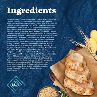Show full view: Blue Buffalo Wilderness Chicken Recipe High-Protein Healthy Weight Large Breed Adult Dry Dog Food, 24-lb bag slide 6 of 12