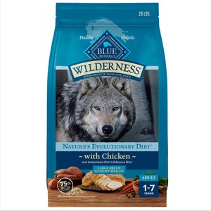 Blue Buffalo Wilderness Chicken Recipe High-Protein Healthy Weight Large Breed Adult Dry Dog Food, 28-lb bag