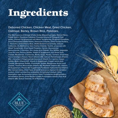 Show full view: Blue Buffalo Wilderness Chicken Recipe High-Protein Healthy Weight Large Breed Adult Dry Dog Food, 28-lb bag slide 6 of 12