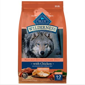 Blue Buffalo Wilderness Chicken Recipe High-Protein Large Breed Adult Dry Dog Food, 28-lb bag