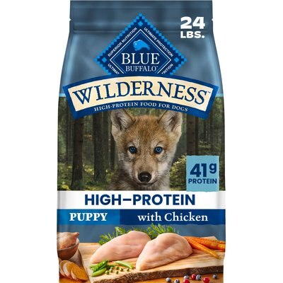 Blue Buffalo Blue Buffalo Wilderness Chicken Recipe High-Protein Puppy Dry Dog Food, 24-lb bag
