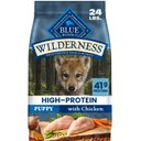 Blue Buffalo Wilderness Chicken Recipe High-Protein Puppy Dry Dog Food, 24-lb bag