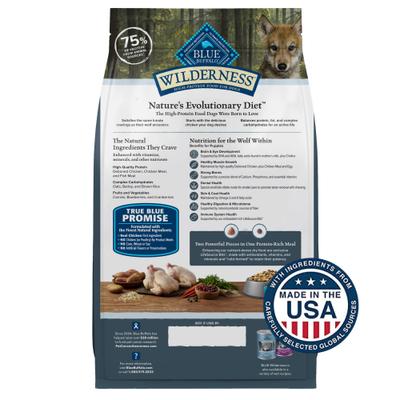 Show full view: Blue Buffalo Wilderness Chicken Recipe High-Protein Puppy Dry Dog Food, 24-lb bag slide 3 of 12
