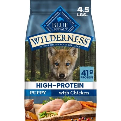 Blue Buffalo Blue Buffalo Wilderness Chicken Recipe High-Protein Puppy Dry Dog Food, 4.5-lb bag