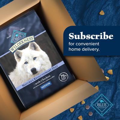 Show full view: Blue Buffalo Wilderness Chicken Recipe High-Protein Senior Dry Dog Food, 13-lb bag slide 10 of 12