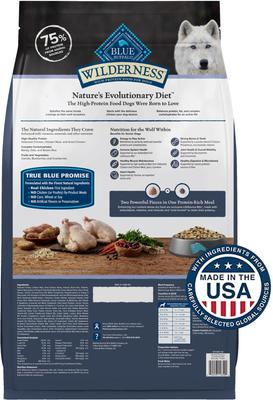 Show full view: Blue Buffalo Wilderness Chicken Recipe High-Protein Senior Dry Dog Food, 24-lb bag slide 3 of 12