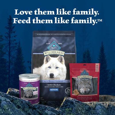 Show full view: Blue Buffalo Wilderness Chicken Recipe High-Protein Senior Dry Dog Food, 24-lb bag slide 10 of 12
