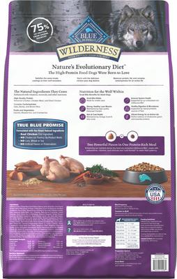 Show full view: Blue Buffalo Wilderness Chicken Recipe High-Protein Small Breed Adult Dry Dog Food, 24-lb bag slide 3 of 12