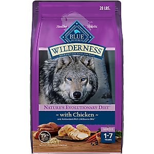 Blue Buffalo Wilderness Chicken Recipe High-Protein Small Breed Adult Dry Dog Food, 28-lb bag