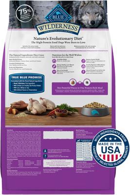 Show full view: Blue Buffalo Wilderness Chicken Recipe High-Protein Small Breed Adult Dry Dog Food, 28-lb bag slide 3 of 12