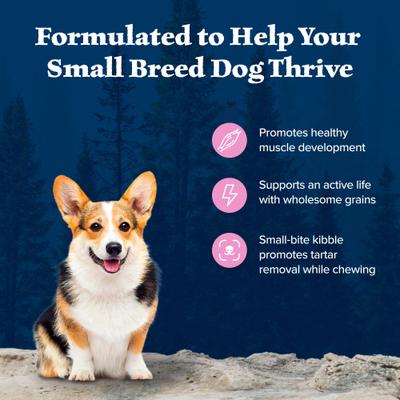 Show full view: Blue Buffalo Wilderness Chicken Recipe High-Protein Small Breed Adult Dry Dog Food, 4.5-lb bag slide 5 of 12