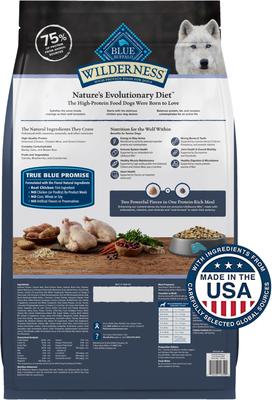 Show full view: Blue Buffalo Wilderness Chicken Senior Dry Food + Turkey & Chicken Grill Senior Canned Dog Food slide 3 of 9