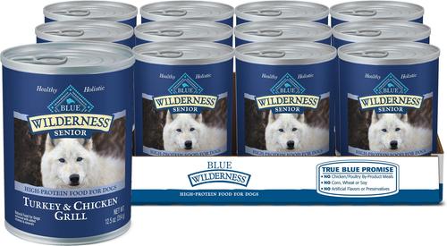 Show full view: Blue Buffalo Wilderness Chicken Senior Dry Food + Turkey & Chicken Grill Senior Canned Dog Food slide 6 of 9