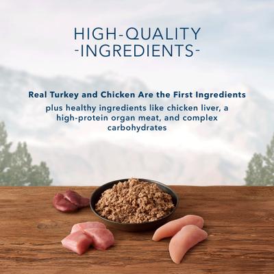 Show full view: Blue Buffalo Wilderness Chicken Senior Dry Food + Turkey & Chicken Grill Senior Canned Dog Food slide 8 of 9