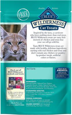 Show full view: Blue Buffalo Wilderness Chicken & Trout Grain-Free Cat Treats, 4-oz bundle  slide 3 of 8
