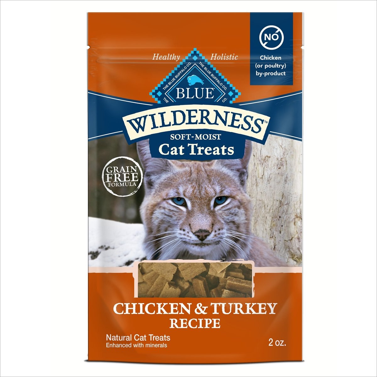 Blue Buffalo Wilderness Chicken & Turkey Recipe Grain-Free Soft Cat Treats, 12-oz bundle
