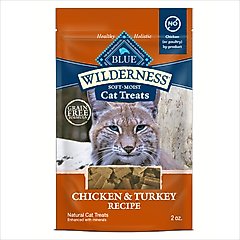 Blue Buffalo Wilderness Chicken & Turkey Recipe Grain-Free Soft Cat Treats, 2-oz bag