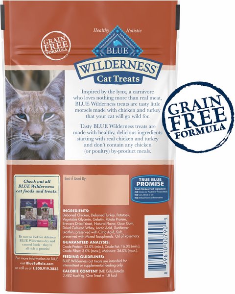 Blue Buffalo Wilderness Chicken & Turkey Recipe Grain-Free Soft Cat Treats