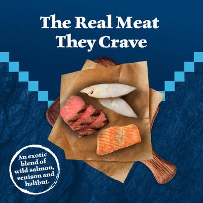 Show full view: Blue Buffalo Wilderness Denali Dinner High-Protein & Grain-Free Wild Salmon, Venison & Halibut Wet Dog Food, 12.5-oz can, 12 count slide 4 of 12