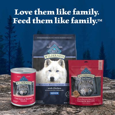 Show full view: Blue Buffalo Wilderness Denali Dinner High-Protein & Grain-Free Wild Salmon, Venison & Halibut Wet Dog Food, 12.5-oz can, 12 count slide 10 of 12