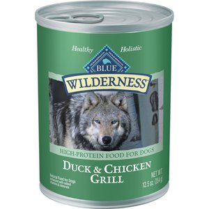 Blue Buffalo Wilderness Duck & Chicken Grill Grain-Free Canned Dog Food, 12.5-oz, case of 12