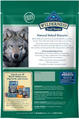 Show full view: Blue Buffalo Wilderness Duck Dry Food + Trail Treats Duck Biscuits Dog Treats slide 7 of 10