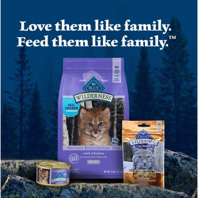 Show full view: Blue Buffalo Wilderness High Protein Natural Grain-Free Chicken Kitten Dry Cat Food, 2-lb bag slide 10 of 12