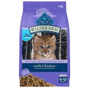 Blue Buffalo Wilderness High Protein Natural Grain-Free Chicken Kitten Dry Cat Food, 4-lb bag