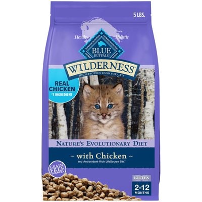 Blue Buffalo Blue Buffalo Wilderness Kitten Chicken Recipe Grain-Free Dry Cat Food, 10-lb bundle