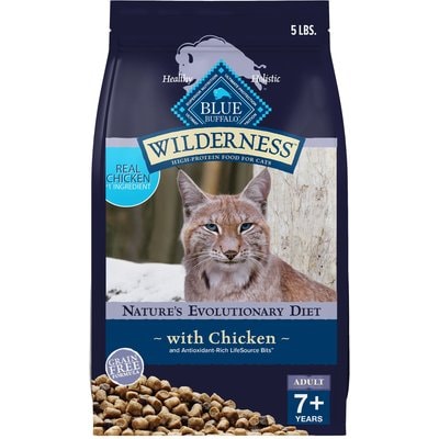 Blue Buffalo Blue Buffalo Wilderness Mature Chicken Dry Cat Food, 5-lb