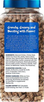 Show full view: Blue Buffalo Wilderness Indoor Chicken Recipe Grain-Free Dry Food + Bursts with Paw-Licken Chicken Cat Treats slide 6 of 7