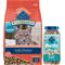 Show in main carousel: Blue Buffalo Wilderness Indoor Hairball & Weight Control Chicken Recipe Grain-Free Dry Cat Food, 11-lb bag + Blue Buffalo Bursts with Savory Seafood Cat Treats, 12-oz tub slide 1 of 8